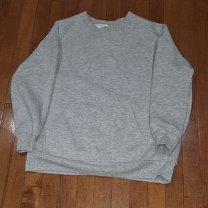 Danskin Junior's Heather Gray Oversized Crewneck Sweater